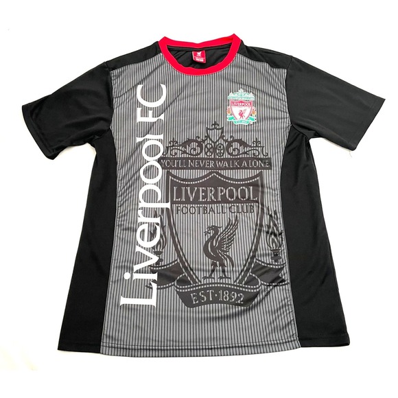 Icon Sports Group Other - Liverpool FC Soccer Jersey Mens Large Black‎ Grey Icon Sports Group LFC Shirt